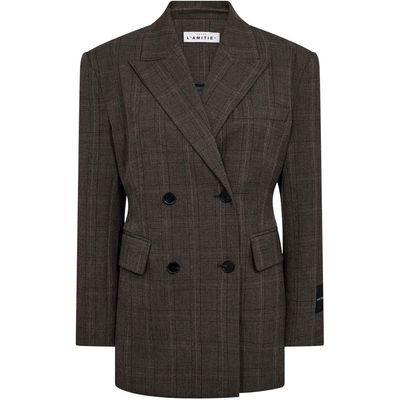 Haute L'Amitié Waist Fit Check Blazer