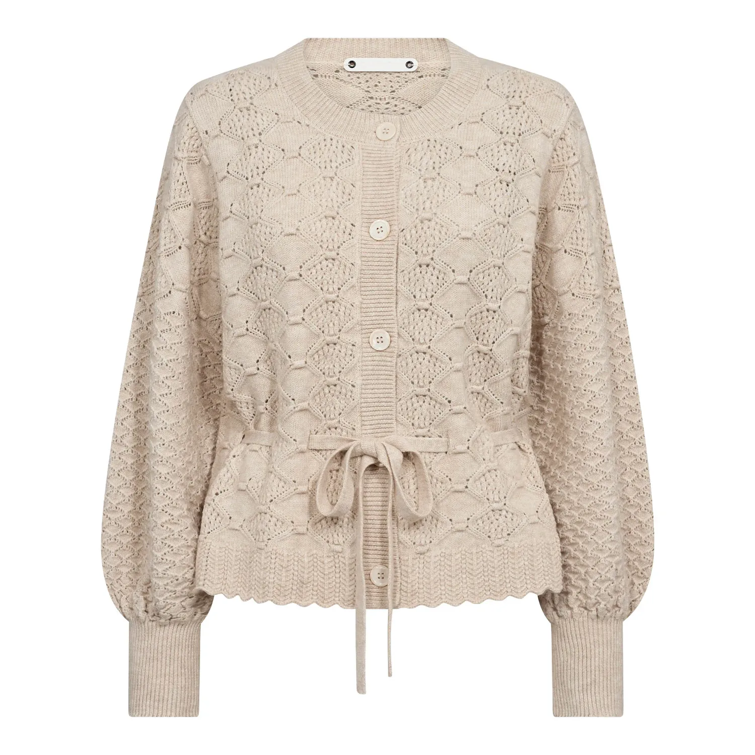 Co'Couture Row Pointelle Tie Vest