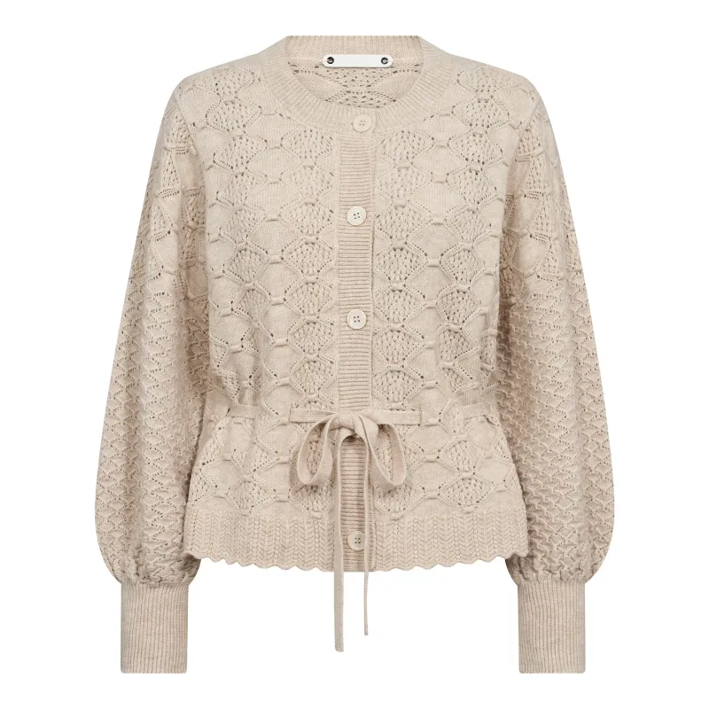 Co'Couture Row Pointelle Tie Vest