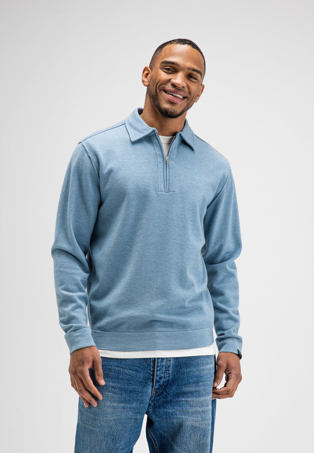 Butcher Of Blue Clifden Zip Polo Trui