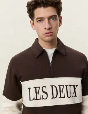 Les Deux Zipper Rugby Sweater