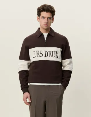 Les Deux Zipper Rugby Sweater