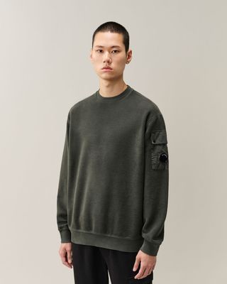 C.P. Company Brushed Diagonal Fleece Sweater