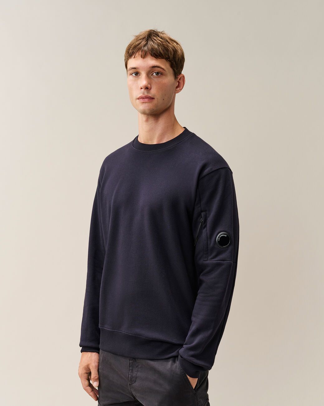 C.P. Company Diagonal Raised Fleece Sweater