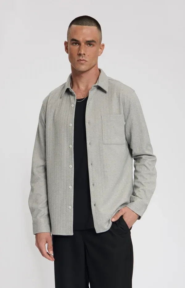 Law of the Sea Troy Soft Herringbone Blouse