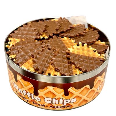 WAFFLE CHIPS CHOCOLATE TIN 20cm