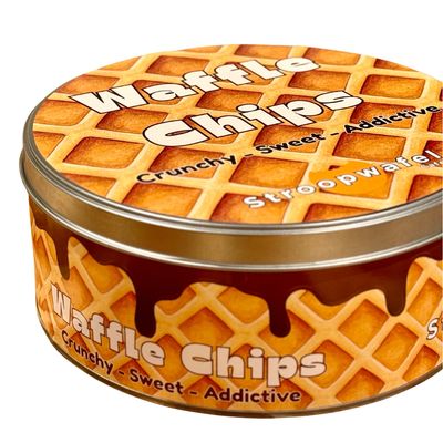 WAFFLE CHIPS CHOCOLATE TIN 20cm