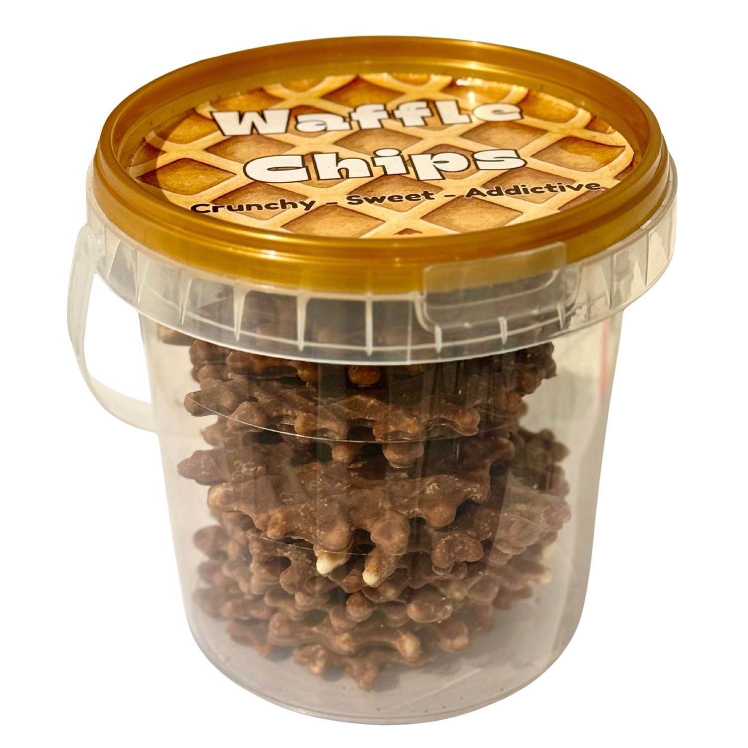 Small bucket chocolate waffle chips 