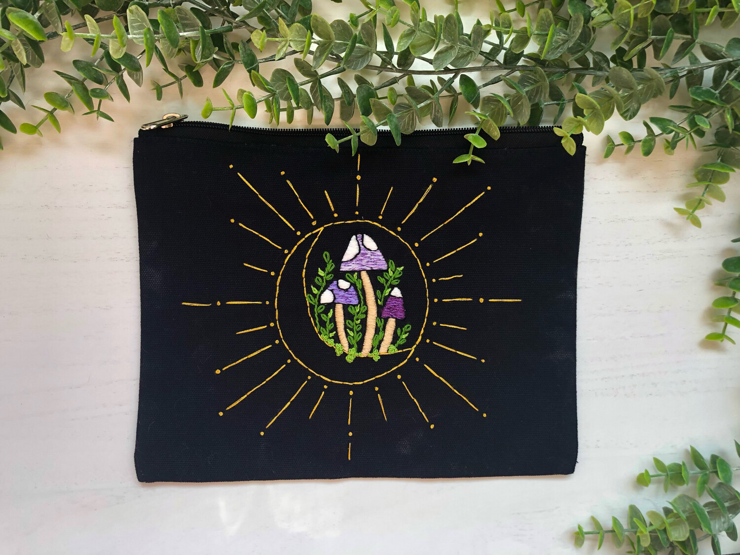 Crescent Moon Art Handmade Handbags Mushroom Purse