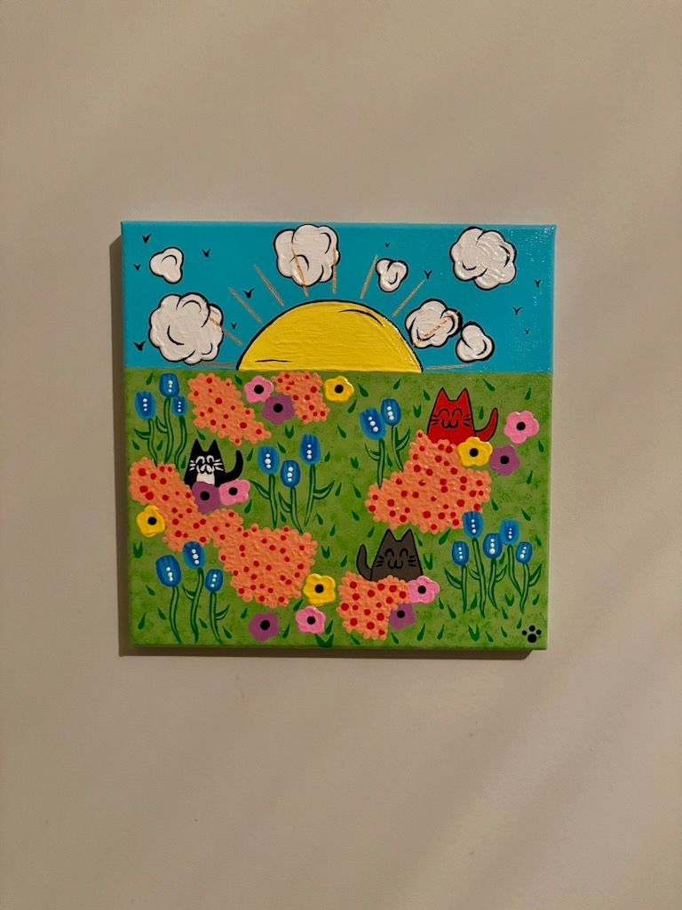 Summertime Kittens #5 (sun and field)