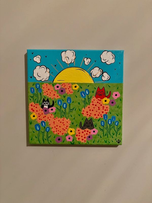 Summertime Kittens #5 (sun and field)