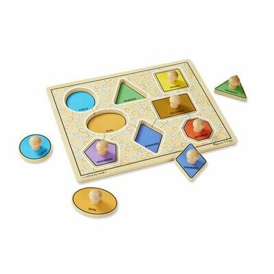 Geometric Shapes Jumbo Pegs 8 Pc 1+