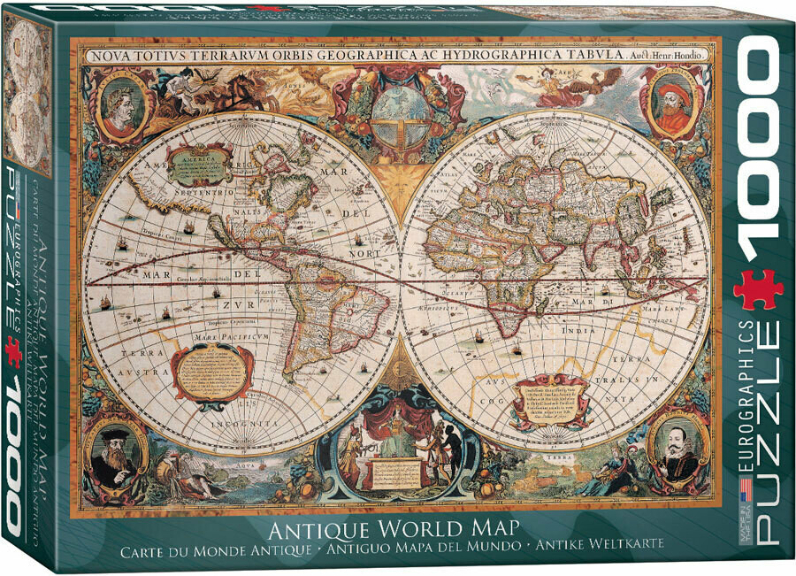 Antique World Map 1000 Pc