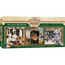 Saturday Evening Post Rockwell Cooperstown 1000 Pc Pano