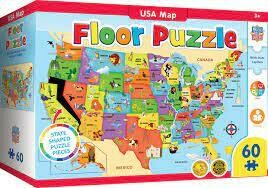 USA Map Giant Floor Puzzle 80 Pc