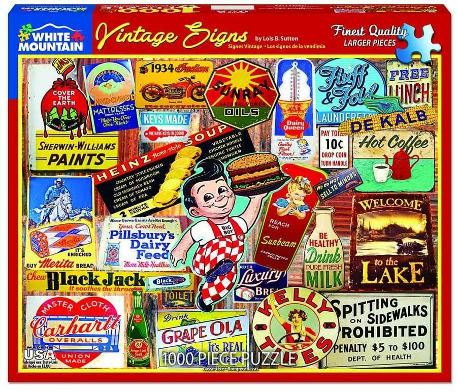 Vintage Signs 1000 Pc