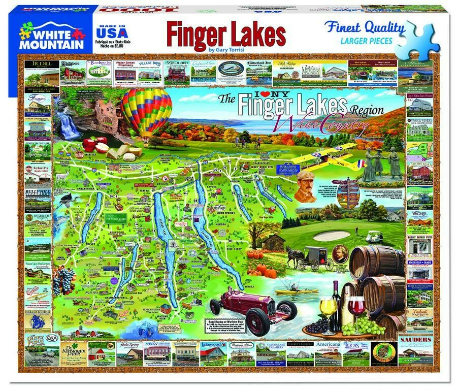 The Finger Lakes Region Wine Country 1000 Pc