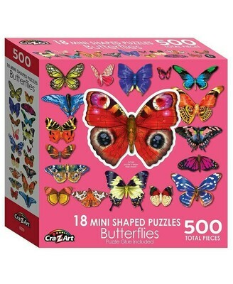 Butterflies 18 Mini Shaped 500 Pc