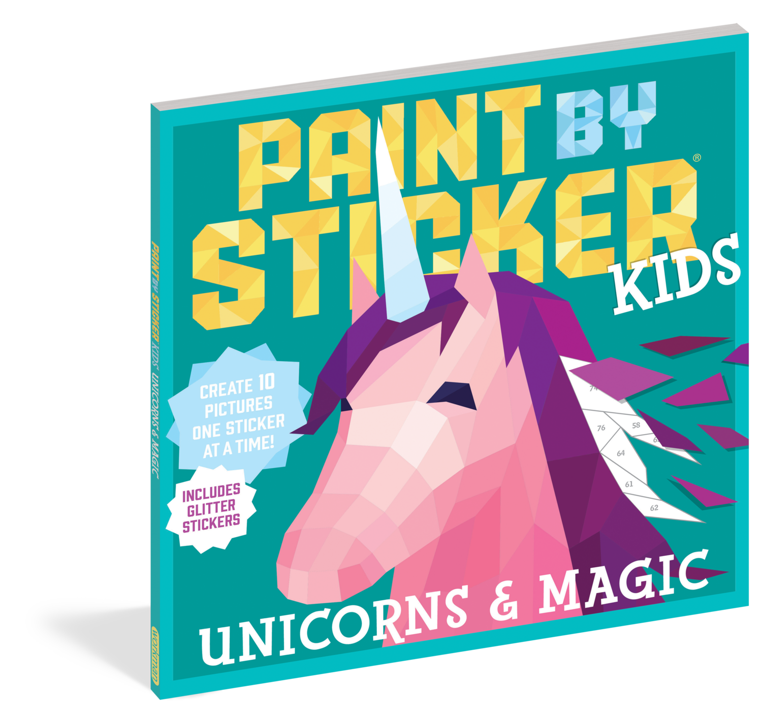 Kids Paint By Stickers Unicorns & Magic Glitter