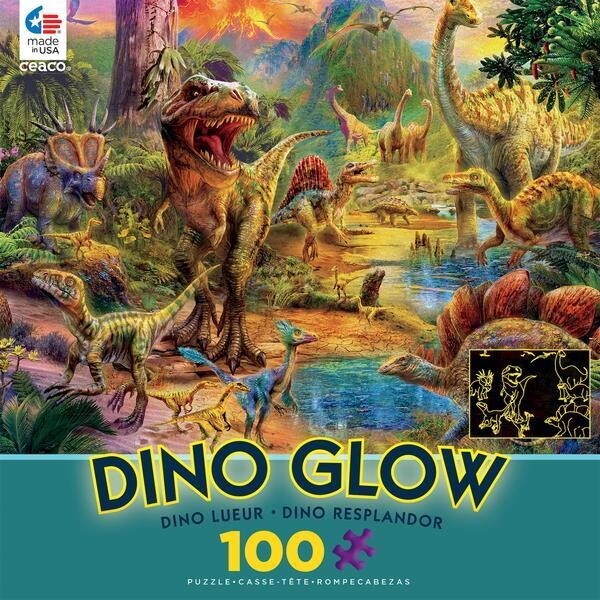 Dino Glow Volcano 100 Pc 5+