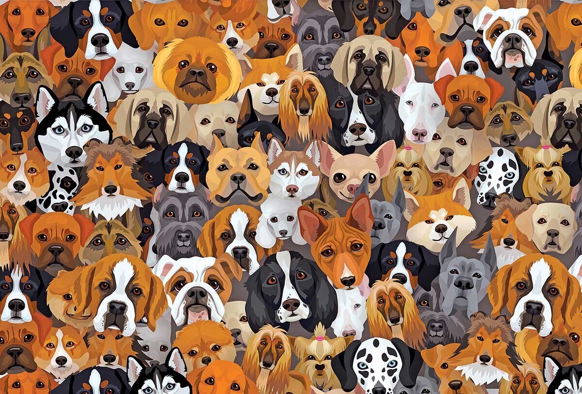 Dogs And More Dogs Crazy Difficult 100 Pc