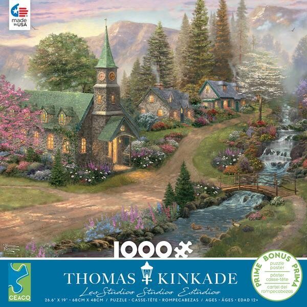 Thomas Kinkade Sunday Morning Chapel 1000 Pc