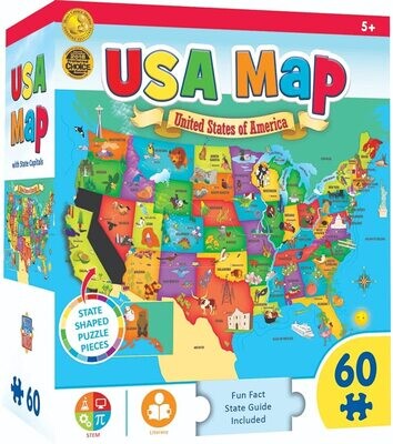 USA Map With Capitals 60 Pc 5+