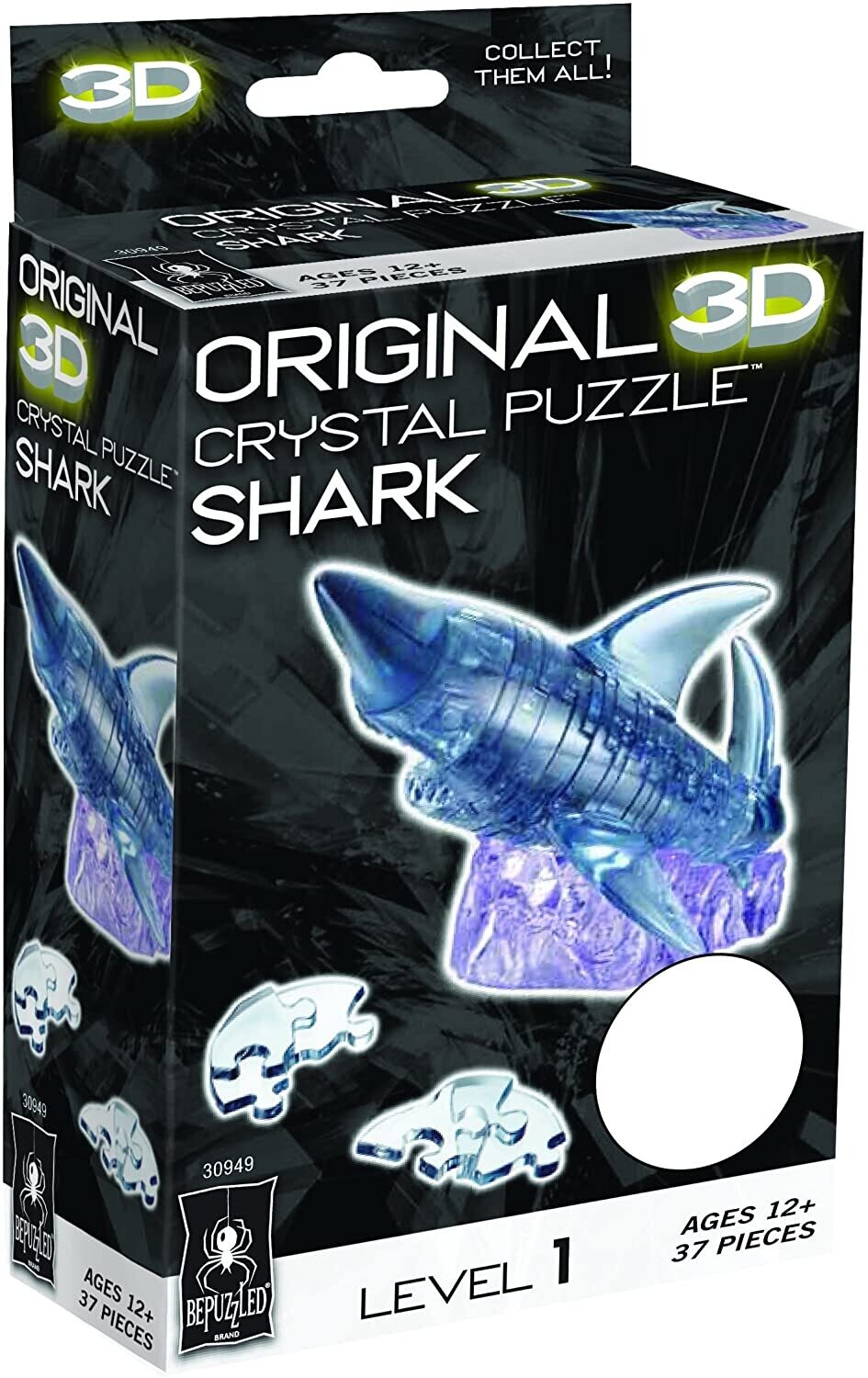 3D Crystal Shark 37 Pc