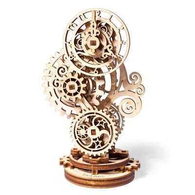 Steampunk Clock 3D Wood Mechanical 43 Pc 14+