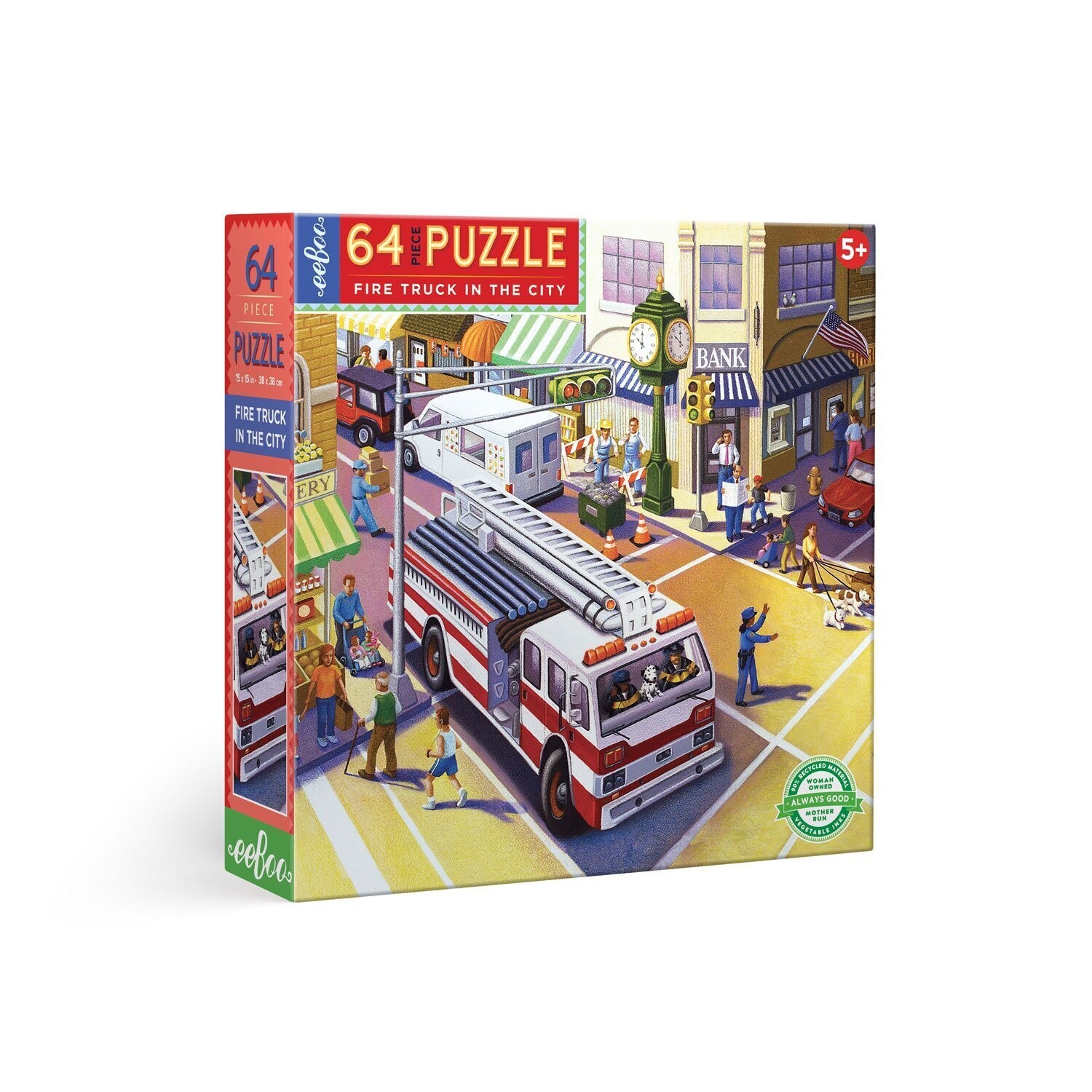 Fire Truck In The City 64 Pc