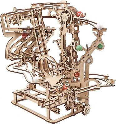 Marble Run Chain Hoist 3D Wood Mechanical 400 Pc