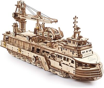 Research Vessel 3D Wood Mechanical 575 Pc 14+