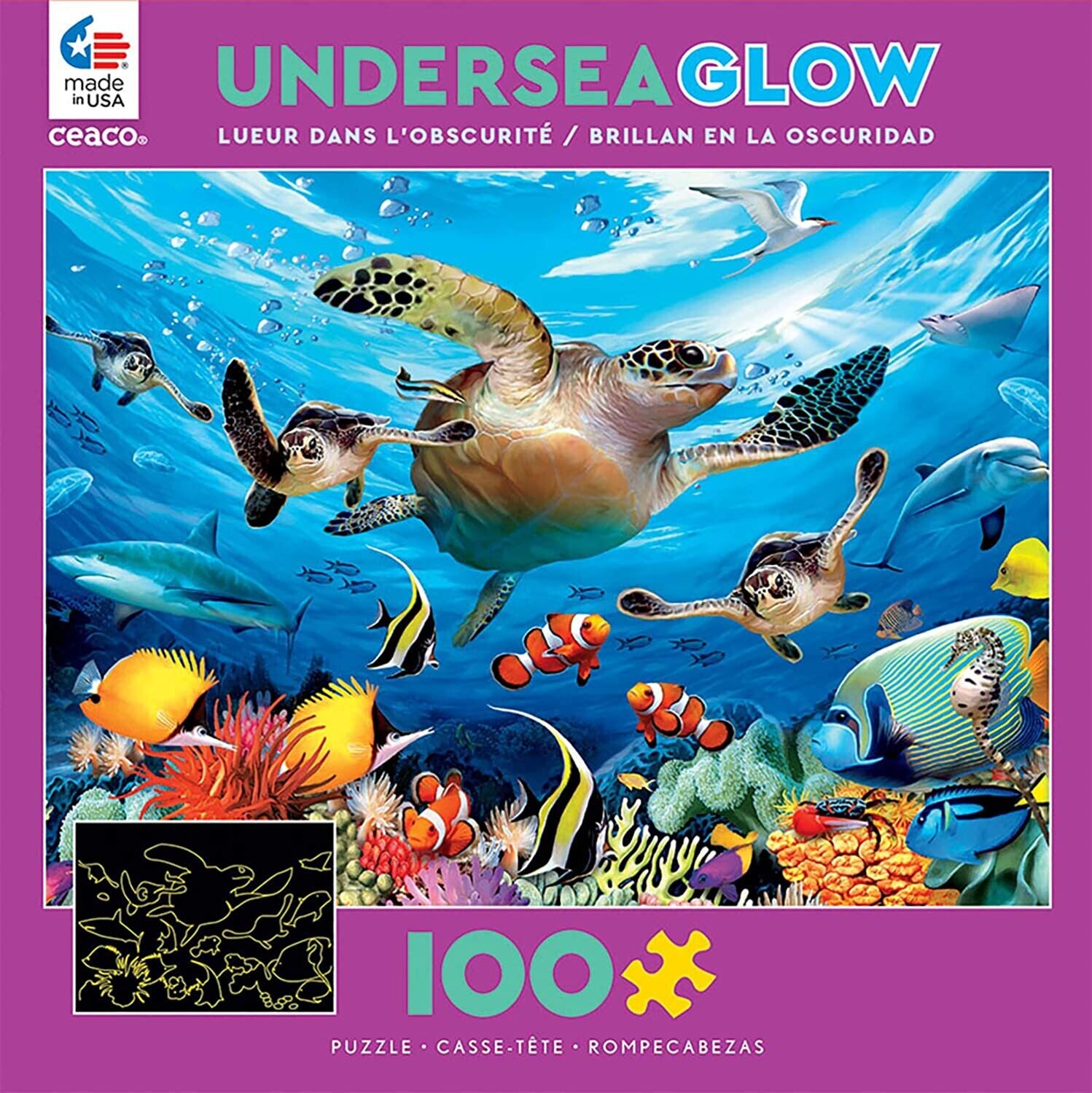 Turtles Undersea Glow 100 Pc 5+