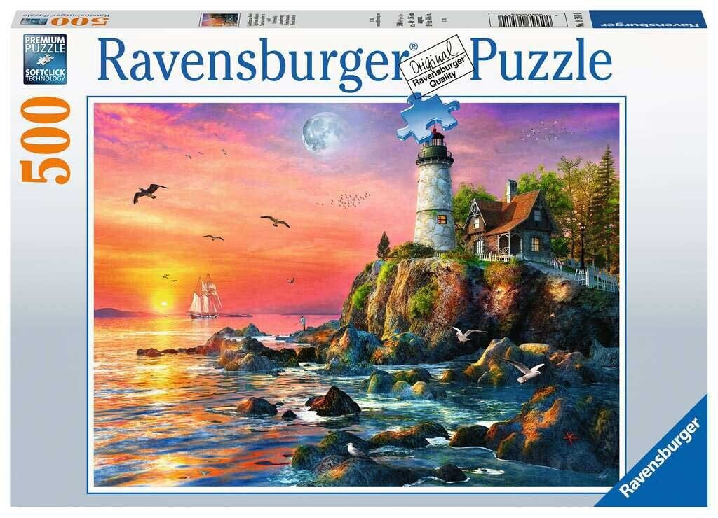 Lighthouse At Sunset 500 Pc