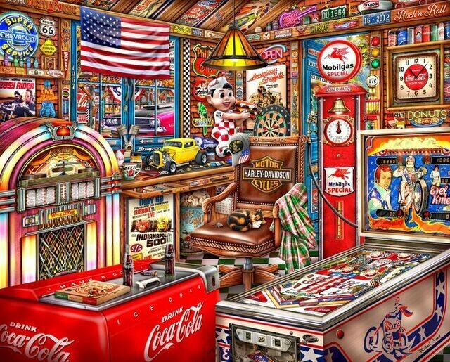 The Man Cave 500 Pc Wood