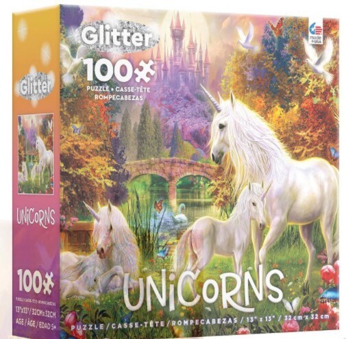 Unicorns Castle 100 Pc Glitter
