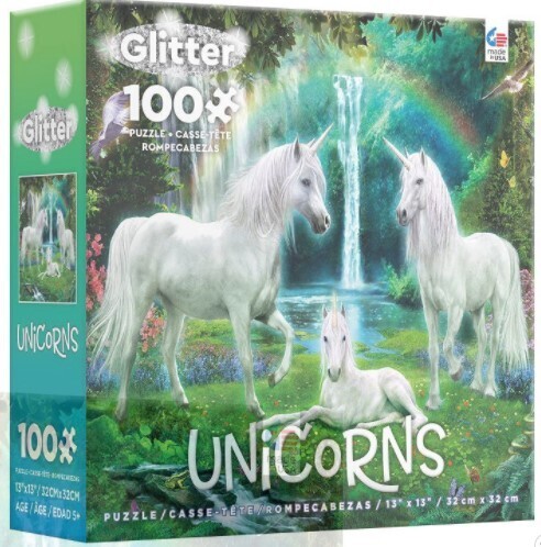 Unicorns Waterfall 100 Pc Glitter