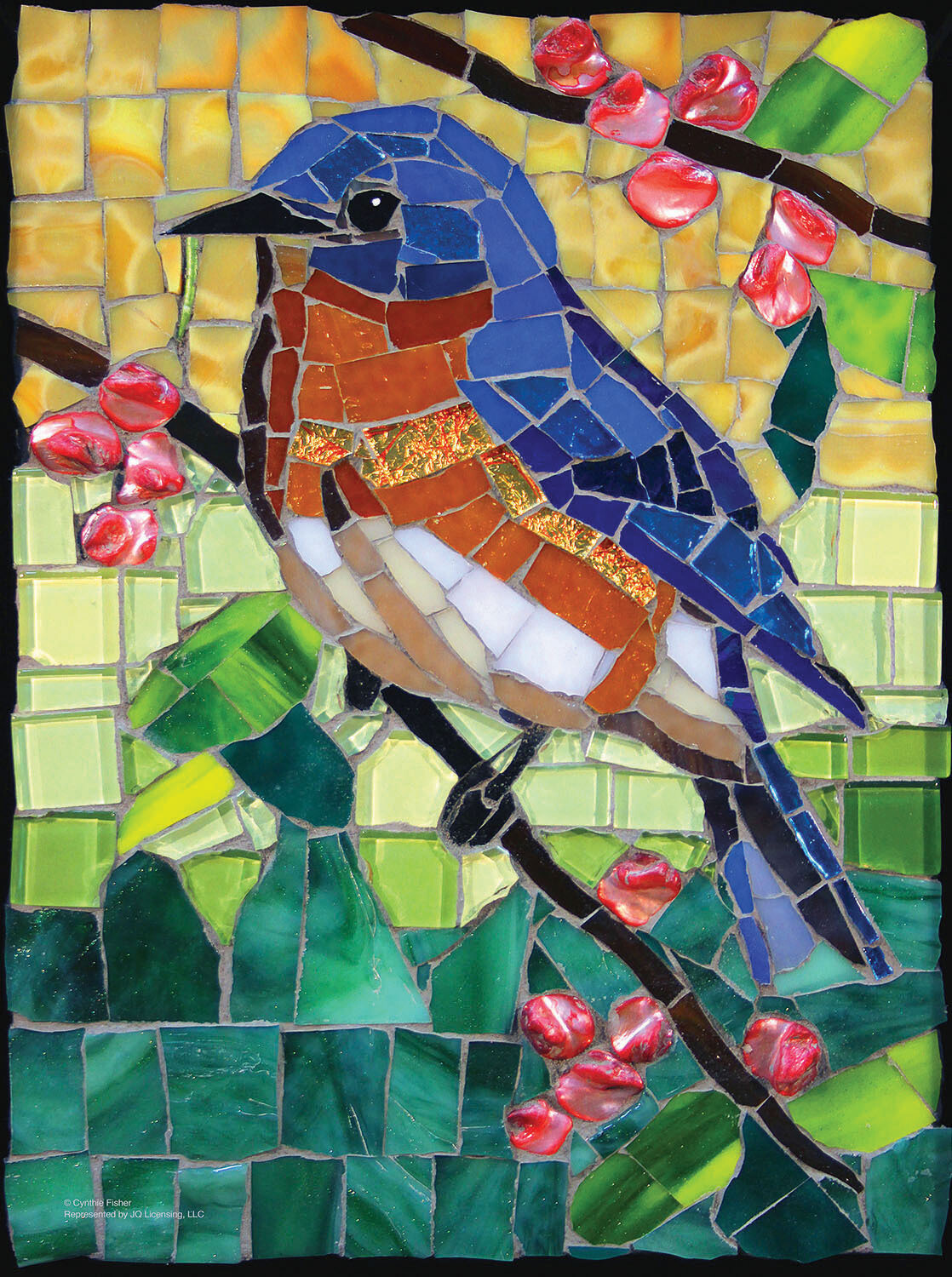 Stained Glass Bluebird 1000 Pc
