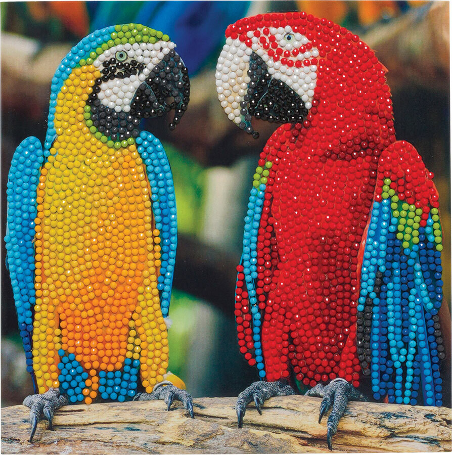 Parrot Friends Crystal Art Card Kit 8+