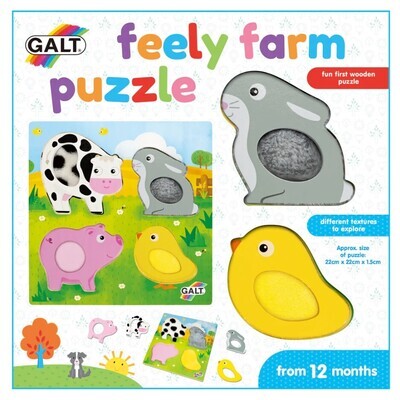 Feely Farm Wood Puzzle 4 Pc