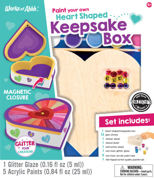 Heart Shaped Keepsake Box Wood Craft Kit  4+