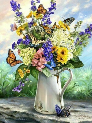 Butterfly Blossoms 36 Pc Large