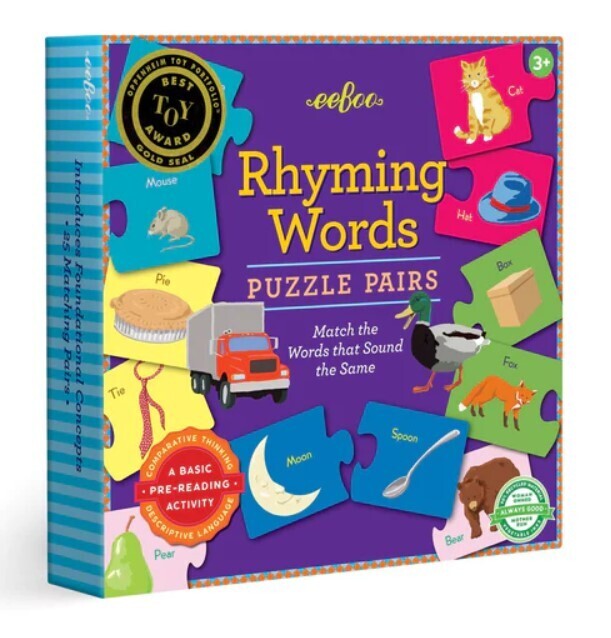 Rhyming Words Puzzle Pairs 25 Pairs 50 Pc 3+