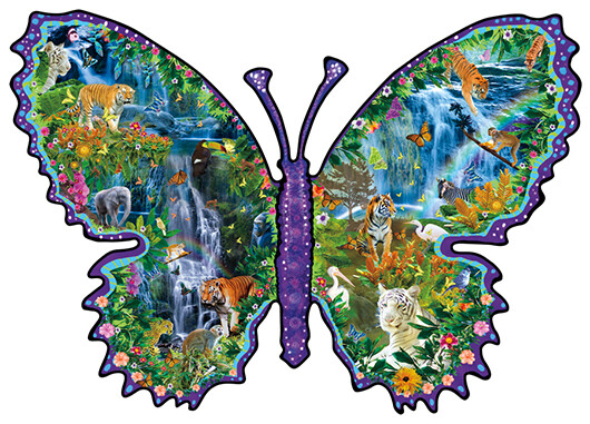 Rainforest Butterfly 1000 Pc Shaped
