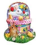 Bunny&#39;s Easter Basket 1000 Pc Shaped