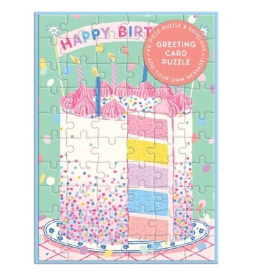 Confetti Happy Birthday Greeting Card Puzzle 60 Pc