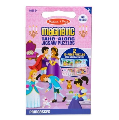 Magnetic Take Along Puzzles Princesses 2 X 15 Pc 3+