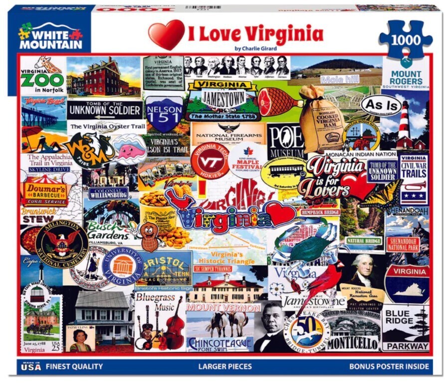 I Love Virginia 1000 Pc