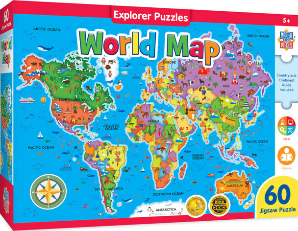 World Map 60 Pc 5+