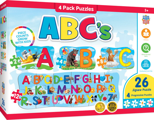 ABC's (4 Pk, 2,4,8,12 Pc) 26 Pc 3+